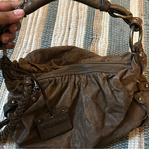 Vintage Juicy Couture Tan Leather Shoulder Bag - Picture 1 of 6
